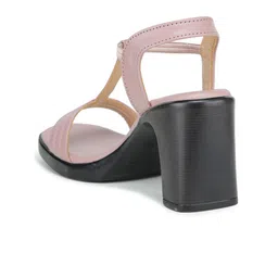 Shezone Peach-Coloured Block Heels image 2