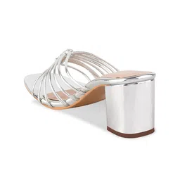 Try Me Strapy Textured Open Toe Block Heels image 3