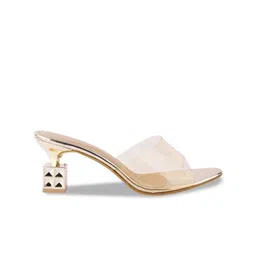 Try Me Embellished Open Toe Block Heels image 5