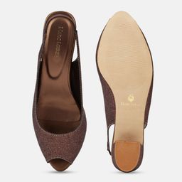 Marc Loire Embellished Peep Toe Block Heel Pumps image 5