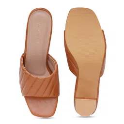 HEELSNFEELS Textured Open Toe Block Heels image 5
