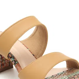 ELLE Printed Open Toe Block Heels image 3