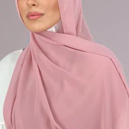 Solid Chiffon Women Pink Faux Turtleneck Neck Cover, Scarf, Bluetooth Scarf, Fancy Scarf, Stole-image-77