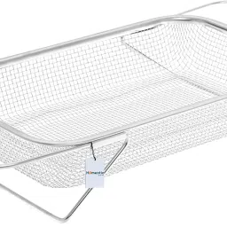 2-in-One Steel Mesh Strainer With Stand and Handle Fruit Basket | Silver Stainless Steel Fruit & Vegetable Basket-image-79