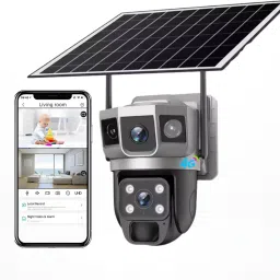 Maizic Smarthome 4G Sim Based CCTV Dual Lens/Dual Screen View [4MP+4MP] Solar Powered Security Camera-image-38
