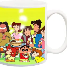All in One Full Shinchan Characters Printed Ceramic Coffee Mug-image-15