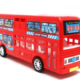 Bus Toy For Toddler Medium Size Double Decker Bus 25*7*10 cm-23