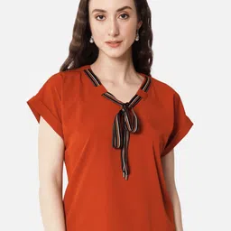 BAESD Tie Up Neck Extended Sleeves Top-picture-38