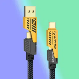 HexaGear 4-in-1 Cable 6 A 1 m METAL BRAIDED 4-in-1 Multiport 65W Charging Cable | Super Fast Type-C, Lightning, Type-A Use-image-50