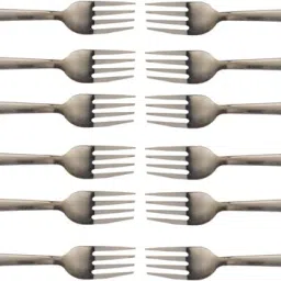 Stylish Set of 12 Stainless Steel Dessert Fork Set-image-49