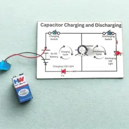 Science Project Class 12 Charging & Discharging Capacitor DIY Kit-44