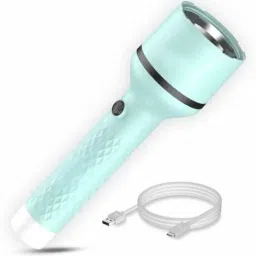 Rechargeable Torch Emergency Light With 4 Mode Light Type C Fast Charging 5 hrs Torch Emergency Light-image-47