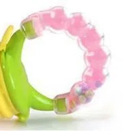 Baby Food Nibbler or Feeder with Rattle and Fruit Teether For Kids Set Of 2 Teether and Feeder-8