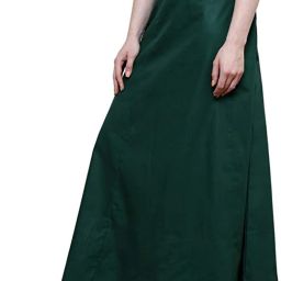 gosulbra fashion Saree Petticoat ( Waist-40 inch, Length-37 inch) Dark Green Cotton Blend Petticoat-image-63