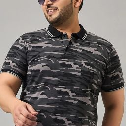 Men Printed Polo Neck Cotton Blend Multicolor T-Shirt-image-87