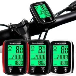 Water resistant Bike Speedometer 19 Functions Average, Max Speed Wireless Cyclocomputer-image-56