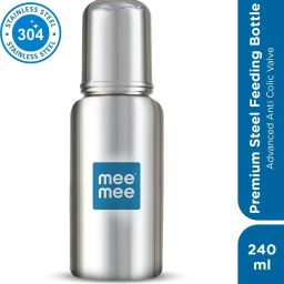Baby Premium Steel Feeding Bottle with Advanced Anti Colic Valve 240 ml Feeding Cloak-image-96