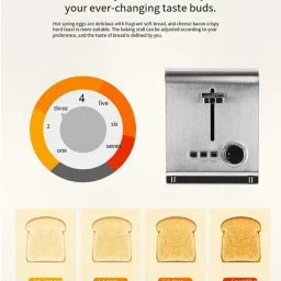 paul sons 4 Slices Automatic Pop-Up and Multi-function Toaster Model:QH-D04 220V/1500WATT 1500 W Pop Up Toaster image 3