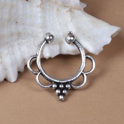 FIROZA Oxidised Septum Nose Ring-35
