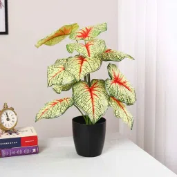 arick decor Artificial PVC Silk Plant with Big Leaves-picture-11