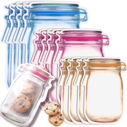 5 Pcs Jar Bottles Bags, Zip lock Bags for Fridge Storage-image-34
