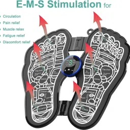 Wireless Electric EMS Foot Massager Acupoints Massage Mat-image-44