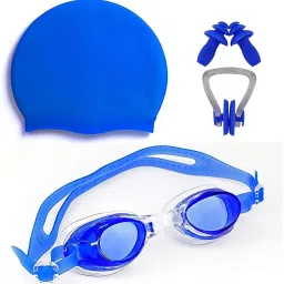 Swimming Kit Combo Pack of Swimming Cap, Swimming Goggles, Ear & Noseplug Swimming Kit-image-20