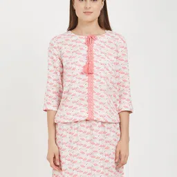 Soie Women Printed Knee Length Nightdress-image-31
