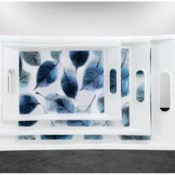 Printed Serving Tray Set Plastic Material BPA Free for Tea,Coffee,Snack, 34 Tray-image-4
