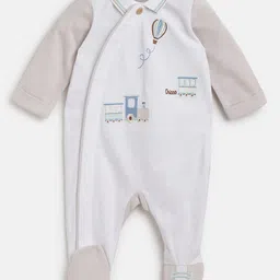 Chicco Infant Boys Graphic Printed Pure Cotton Sleepsuit-image-94