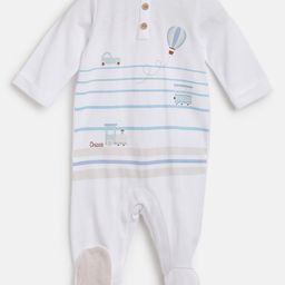 Chicco Infant Boys Striped Pure Cotton Sleepsuit-image-89