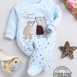 Moms Love Infant Boys Embroidered Pure Cotton Sleepsuit-image-32