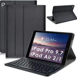 microware Keyboard Case for i Pad 9.7 inch 2018,6th Gen2017,5th Gen,i Pad Air 2&1,Pro 9.7 Bluetooth Handheld Tablet Keyboard-picture-35