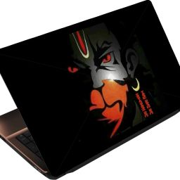 Anweshas Printed on 3M Vinyl Premium Quality HD UV Printed Bubble Free Easy to Install Laptop Skin Sticker - Jai Hanuman 3M Self Adhesive Vinyl Laptop Decal 15.6-image-11