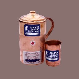 Pure Original Copper Water Jug (1.25L) & Copper Water Glass(350ml) set Jug Glass Set-image-48