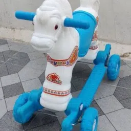 BABY BABY PLASTIC HORSE WITH ROCKING FUNCTION AND RUNNING RIDE ON WITH AMAZING COLOR-67