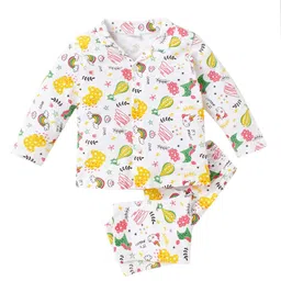 Babywish Kids Lapel Collar Printed Night suit-picture-13
