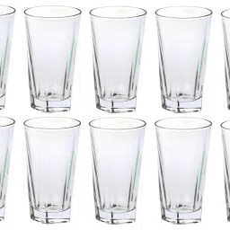 Bottle & 12 Glass Serving Lemon Set, Blue, Clear, Glass - A44 Jug Bottle Glass Set-33