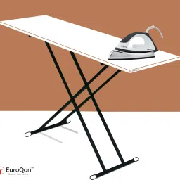 euroqon Smart Foldable with Dual Height Adjustment Options Ironing Board image 3
