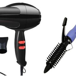 Nirvani 2888 Professional Salon Hair Dryer with 2 Speed and 2 Heat Setting 1500 WATT Dryer AIO-16B Hair Curler for Women COMBO (Multicolor) Personal Care Appliance Combo-7