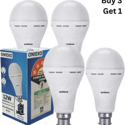 Pack of 4-Compact 12W LED Emergency Bulb for Seamless Lighting in Blackouts 4 hrs Bulb Emergency Light-image-7