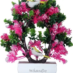 Artificial Bonsai Plant, 2 Sparrow with LED Light| Pot for Office, Room Decor Bonsai Artificial Plant with Pot-9