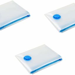 Vacuum Storage Sealer Bags for Clothes, Dress, Winter Coats, Blankets, Pillows Comforters for Travel Space Saver Seal Compression Bags without Pump (Set Of 3) (50 X 60 CM) Travel Storage Vacuum Bags-9