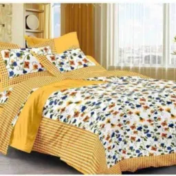 141 TC Cotton Queen Jaipuri Prints Flat Bedsheet-image-75