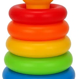 Educational & Learning Toy for Kids Colorful 5 Ring Stacking Toy for Babies-0