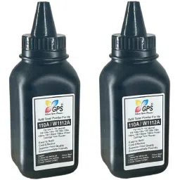 GPS Colour Your Dreams Hp 110A / W1112A Toner Cartridge Refill Pack Of 4 Bottle With Nozlle 80Gms. Black Ink Toner Powder-image-99