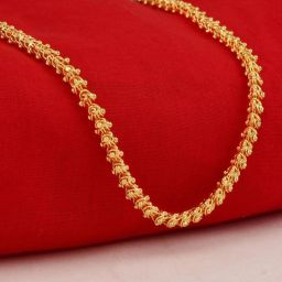 1 gram High Quality Indian Polished “20” Inches Gold Chain for Men and boy Copper Chain-image-30