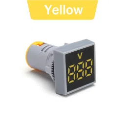 60-500V AC, 22 mm Square YELLOW Volt Meter Digital Voltage Meter Digital Voltage Tester-15