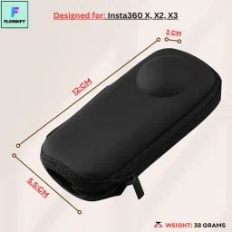 FLOMBIFY EB3 Portable Carrying Case for Insta360 X3 - Storage Bag for ONE X, X2, X3 Camera Accessories Camera Bag image 2