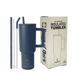 house of quirk Blue 1200ml Stainless Steel Double Insulated Leak Proof Coffee Tumbler with Lid & Straw-picture-35